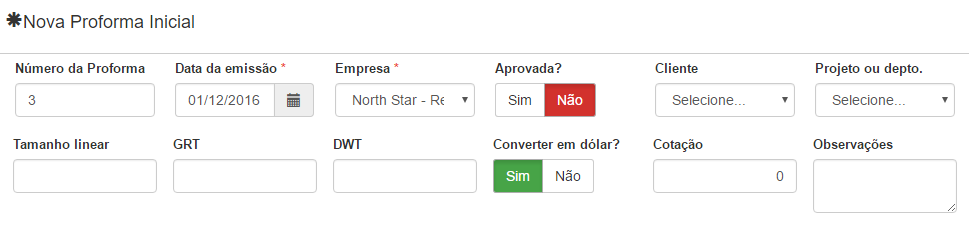 Nova Proforma Inicial Dados