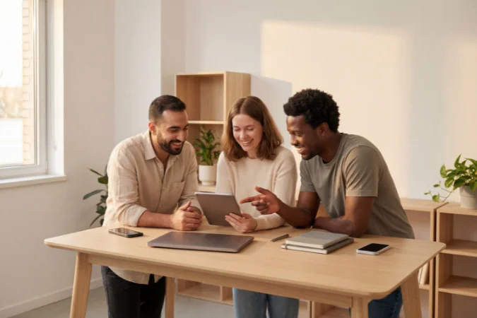 Organização de processos em equipe usando fluxograma de processos