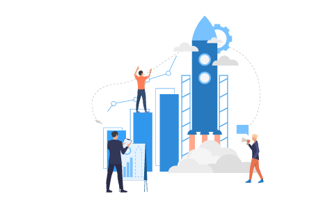 Essa imagem tem como objetivo representar a importância que cada atividade tem para a outra, em um mesmo projeto. O foguete representa o objetivo do projeto e ao longo do caminho existem várias pessoas trabalhando para que ele seja lançado, para que o projeto seja concluído.