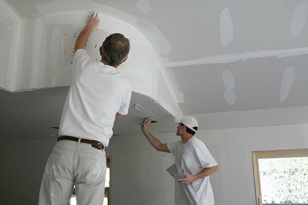 A aplicação de drywall