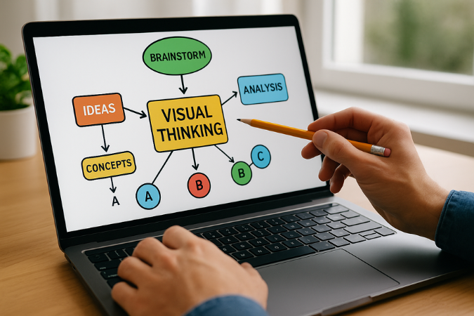 O que é Visual Thinking e por que ele é útil em reuniões?